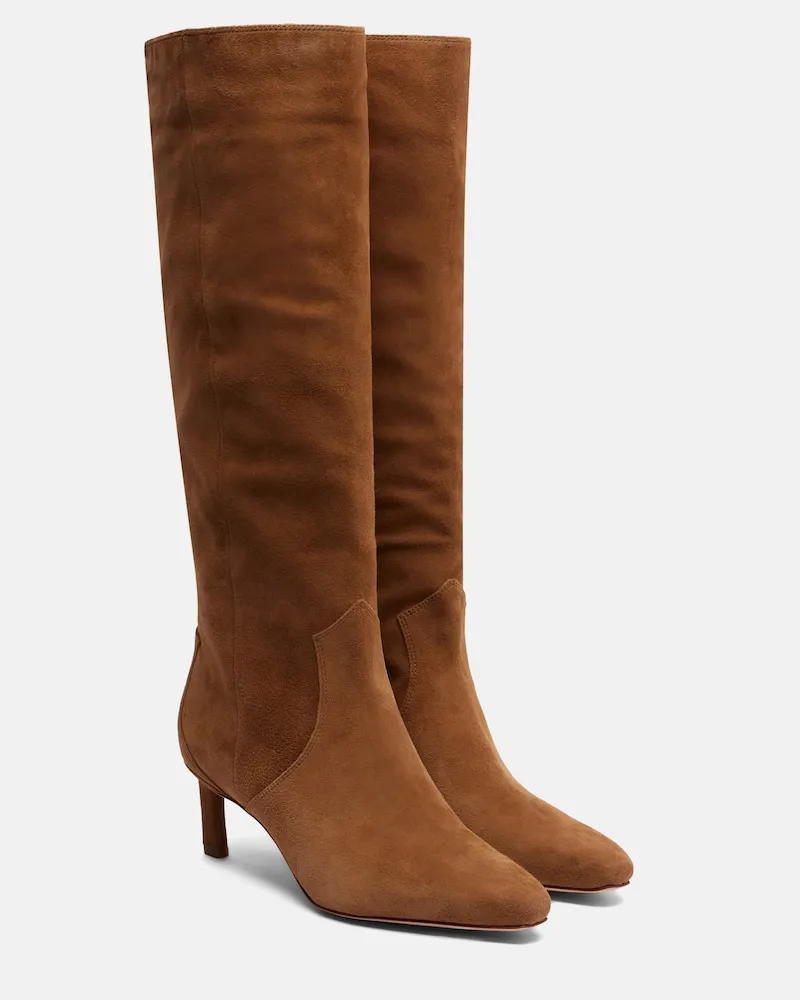 Veronica Beard Stiefel Kinna 55 aus Veloursleder Braun