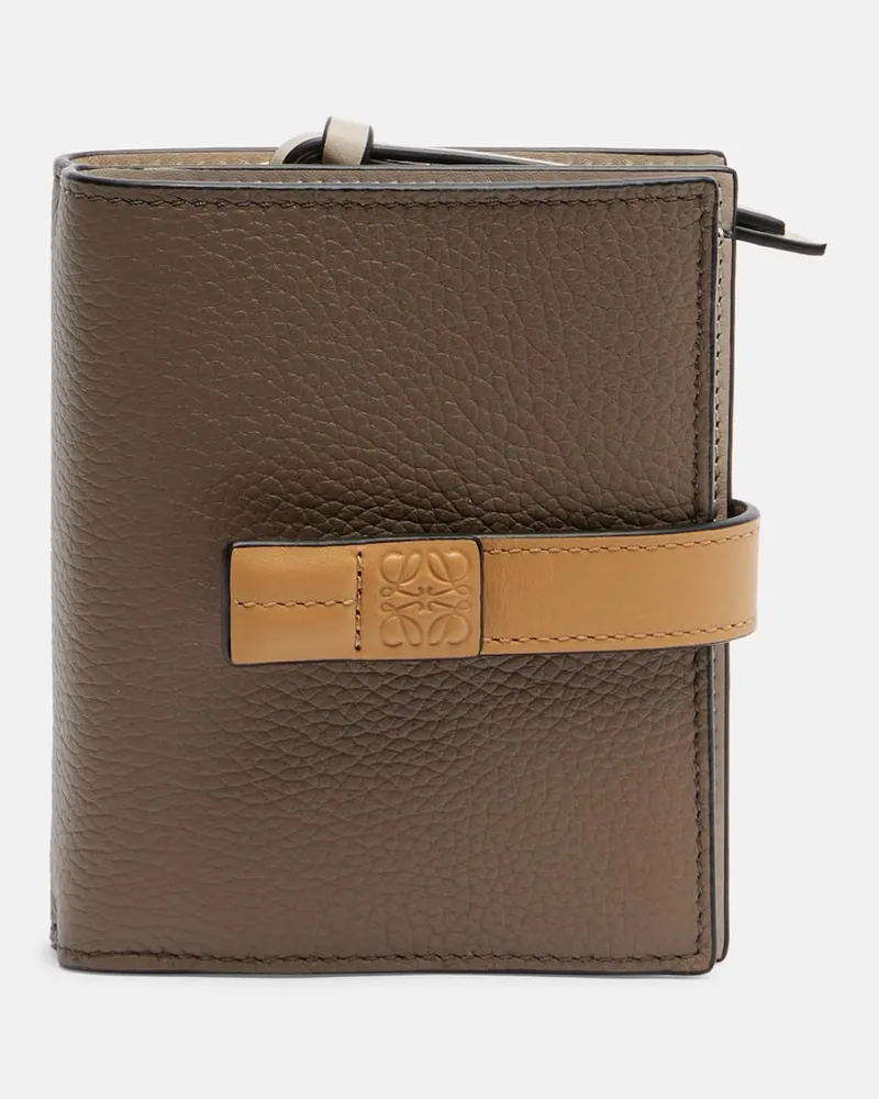 Loewe Portemonnaie Compact aus Leder Grau