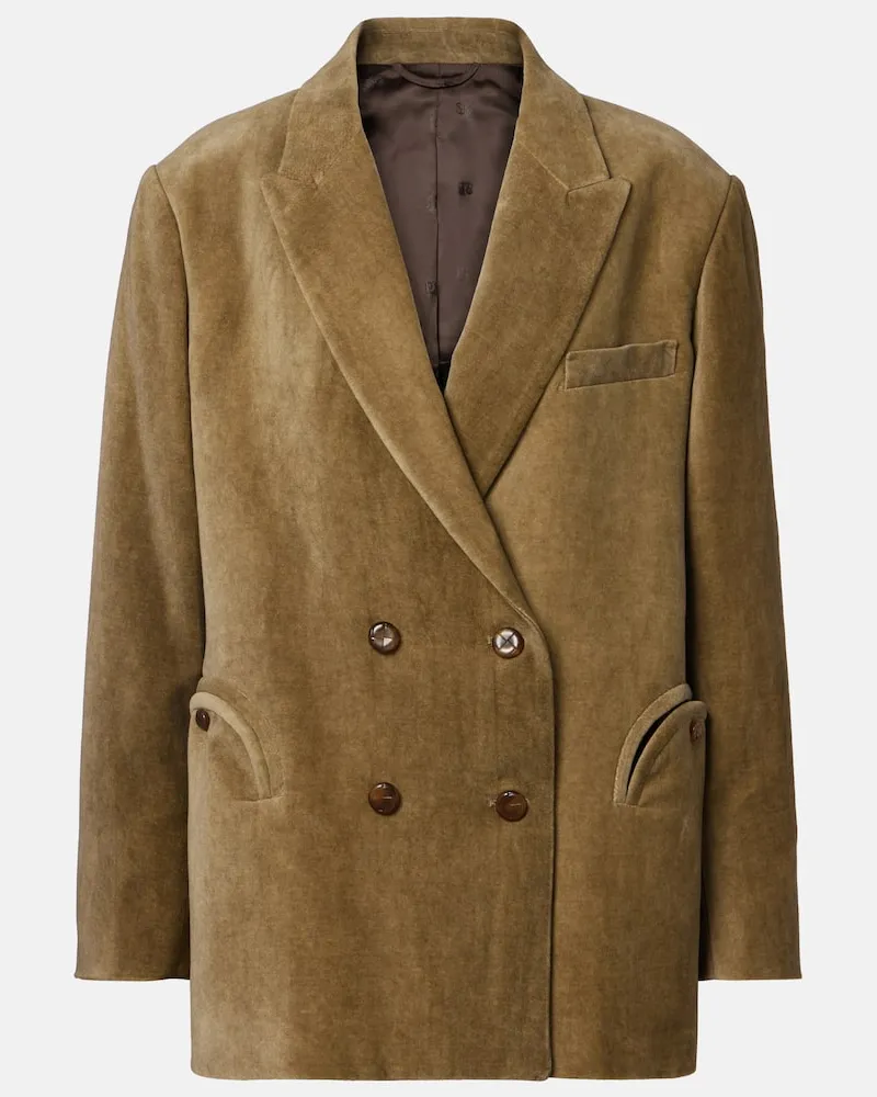 Blazé Milano Blazé Milano Blazer Nightbreak aus Baumwollsamt Grün