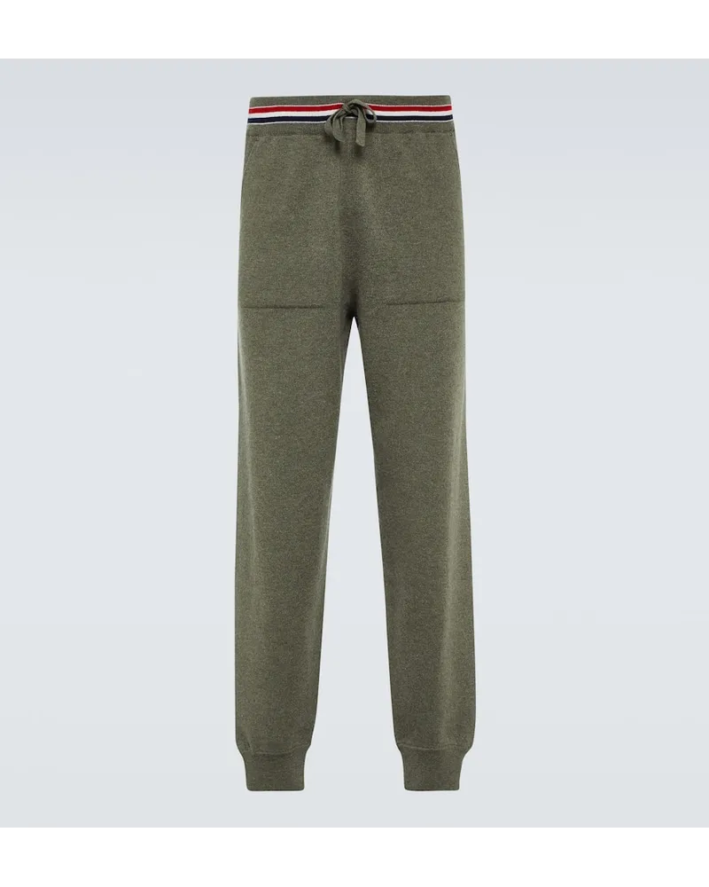 Thom Browne Jogginghose Rwb Stripe Aus Kaschmir Gruen