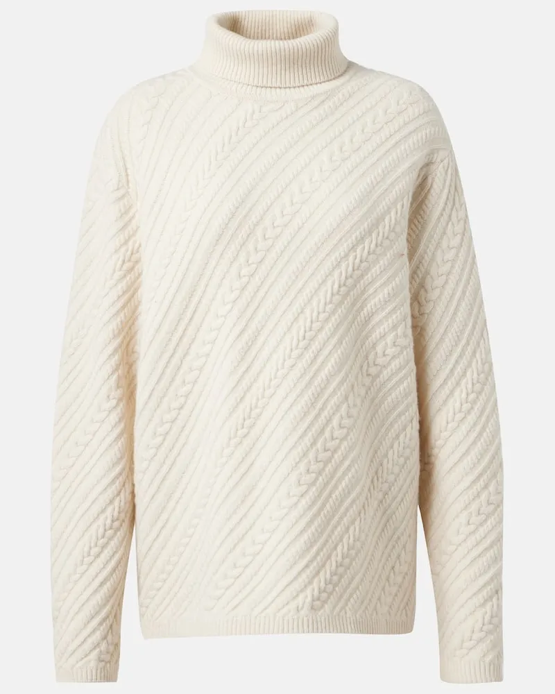 Joseph Rollkragenpullover aus Wolle Weiß