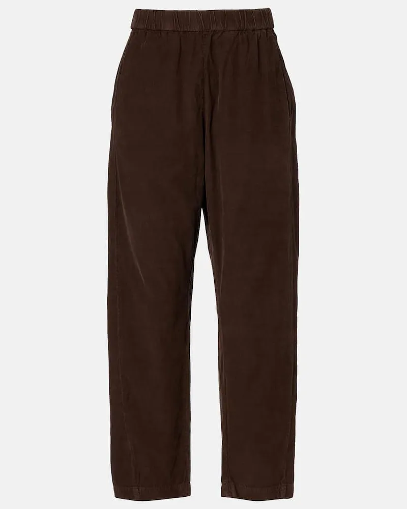 Velvet Gerade Hose Laney aus Baumwolle Braun