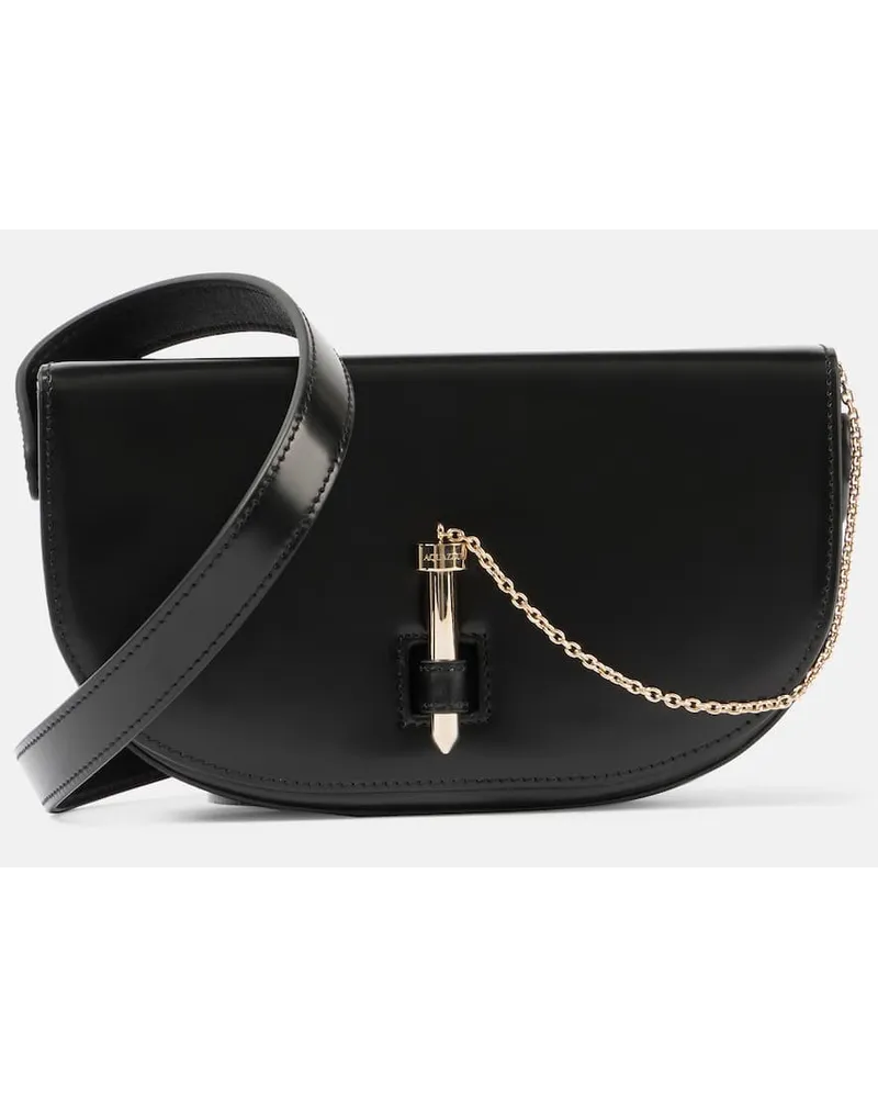 Aquazzura Schultertasche Tribeca aus Leder Schwarz