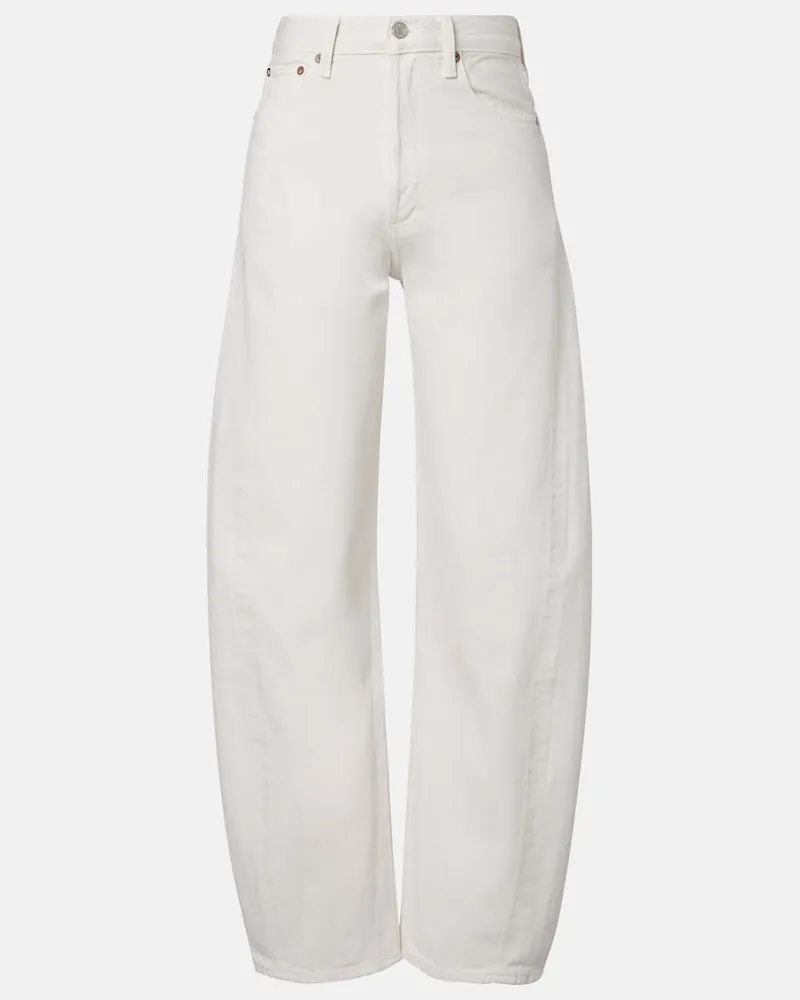 AGOLDE Mid-Rise Jeans Luna Weiß