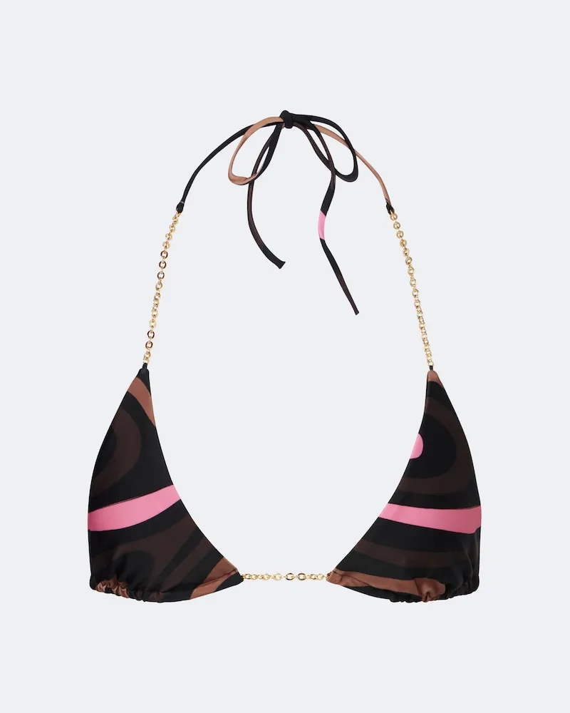 Emilio Pucci Bikini-Oberteil Marmo Braun