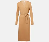 Wickelkleid aus Wolle und Kaschmir