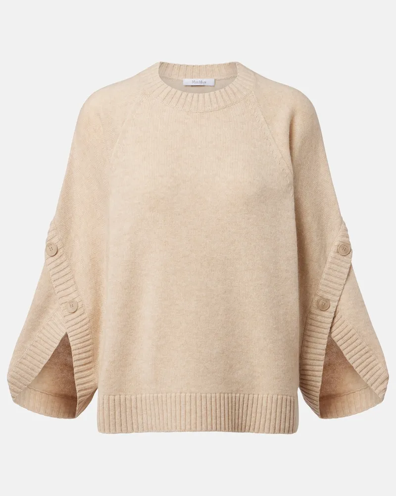 Max Mara Pullover Ampex aus Wolle und Kaschmir Beige