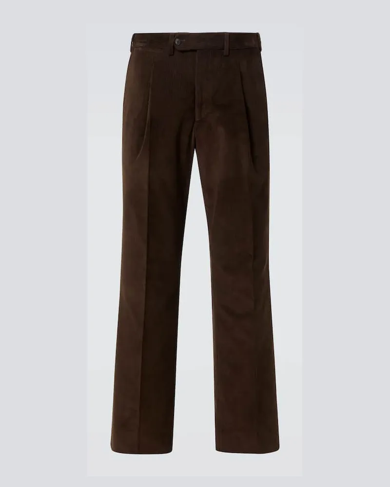 SAMAN AMEL Gerade Hose Amo aus Baumwoll-Cord Braun