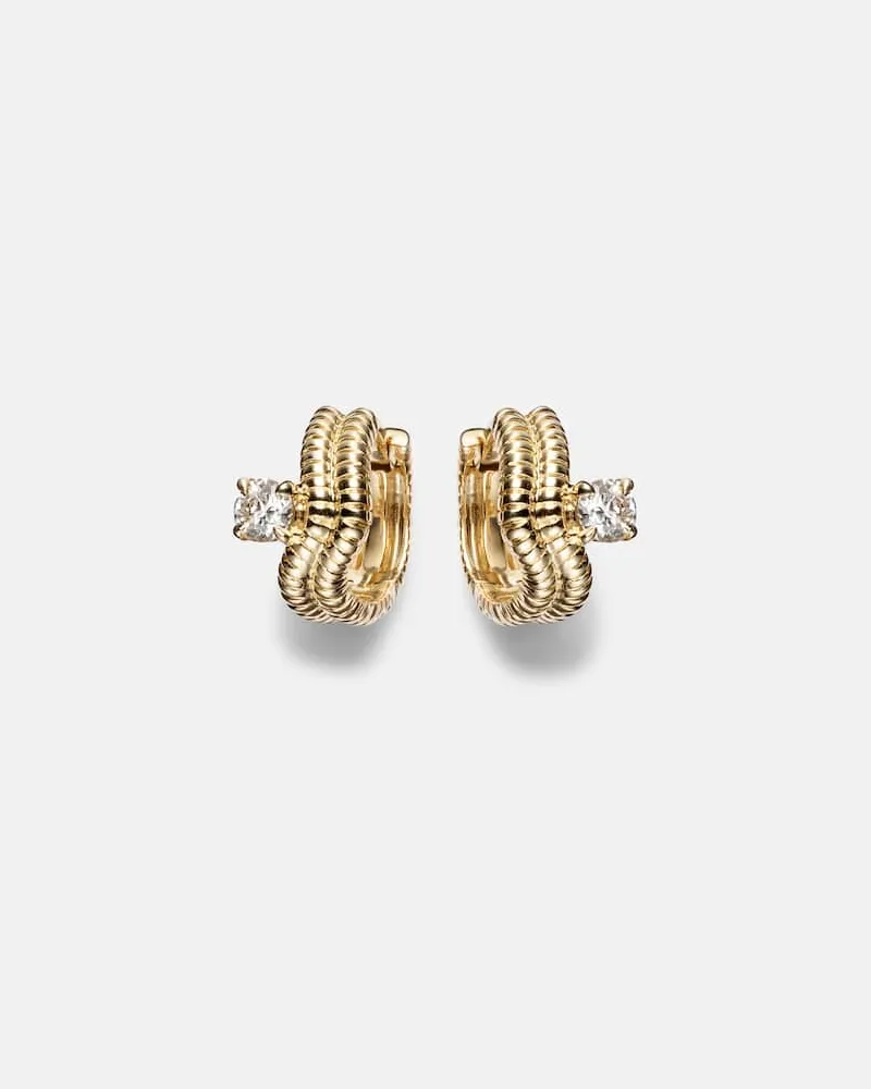 Stone & Strand Ohrringe Second Hole Freddy aus 14kt Gelbgold mit Diamanten Gold
