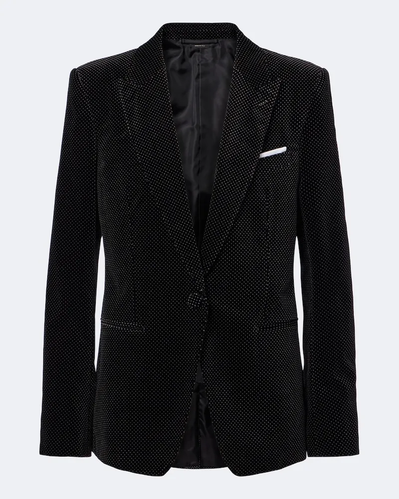 Tom Ford Blazer aus Baumwollsamt Schwarz