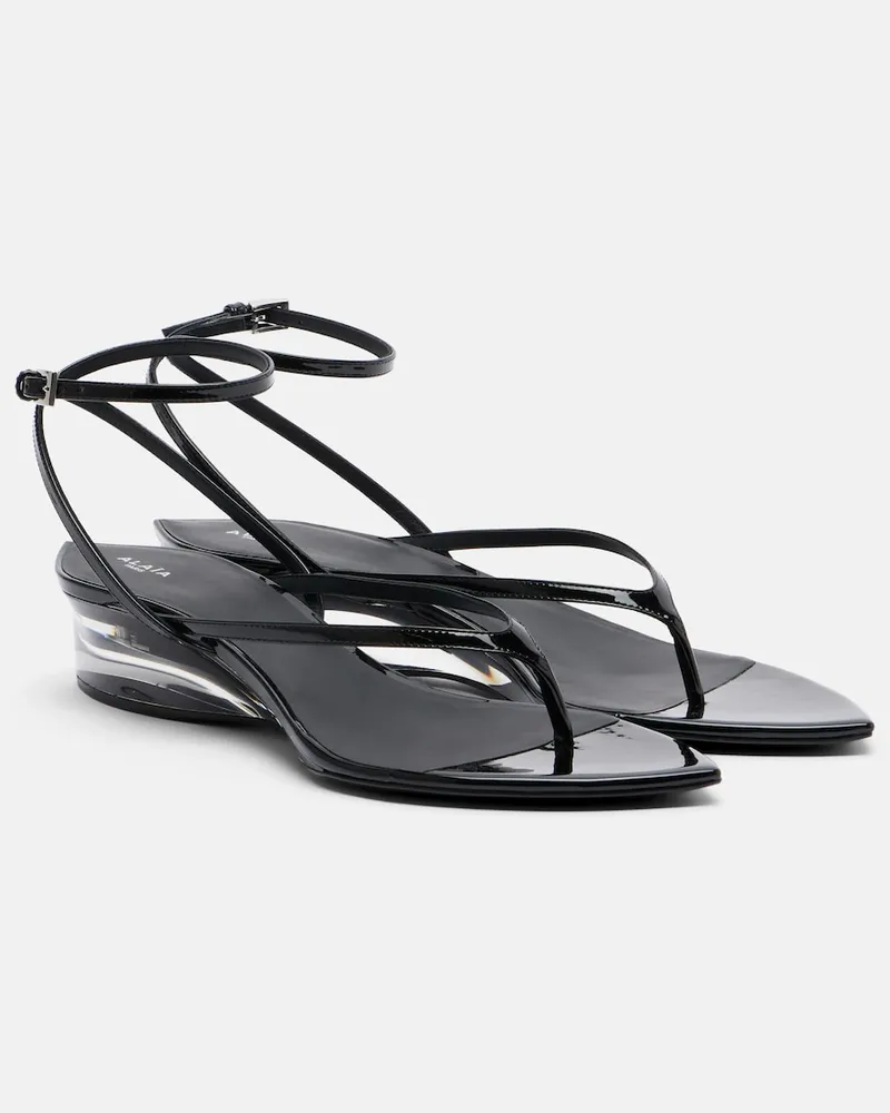 Alaïa Alaïa Sandalen Invisible aus Lackleder Schwarz