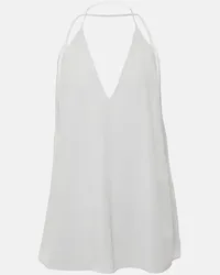 Totême Top aus Crepe de Chine aus Seide Weiss