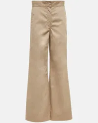 Palm Angels Weite Low-Rise-Hose Beige