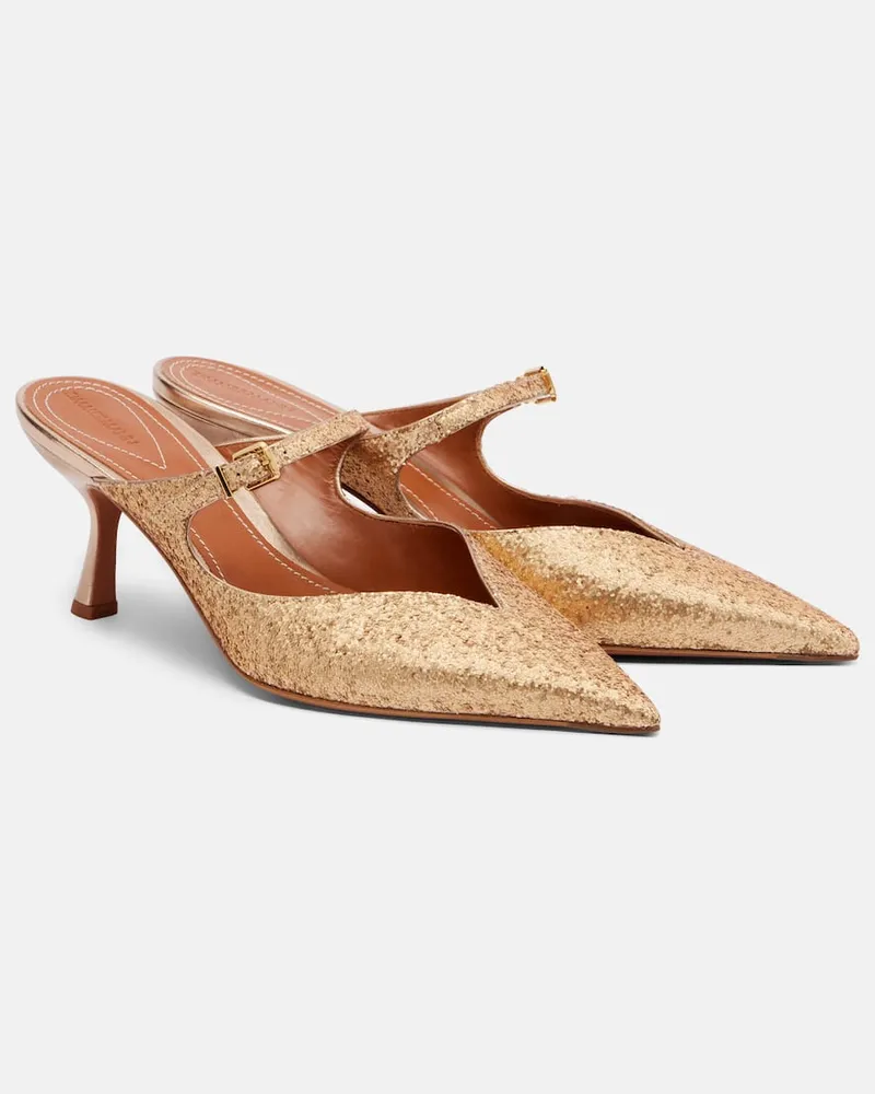 Zimmermann Mules Aura 65 mit Glitter Gold