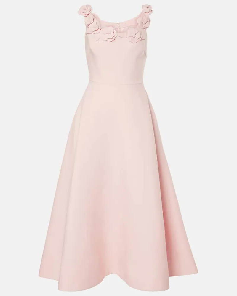 Valentino Garavani Midikleid aus Crepe Couture Pink