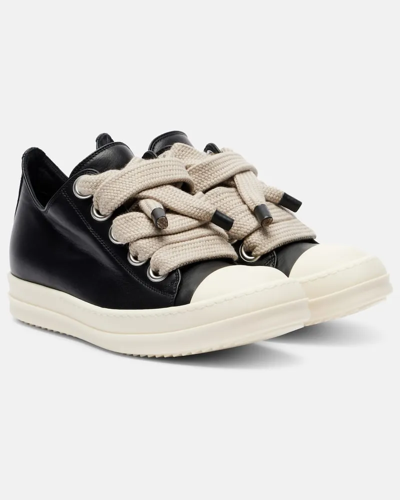Rick Owens Sneakers Jumbolace aus Leder Schwarz