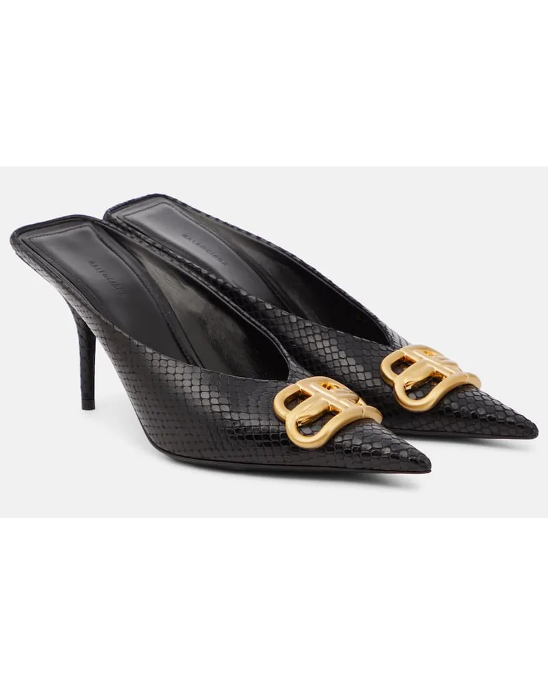 Balenciaga Pumps Square Knife BB 80 aus Metallic-Leder Metallic