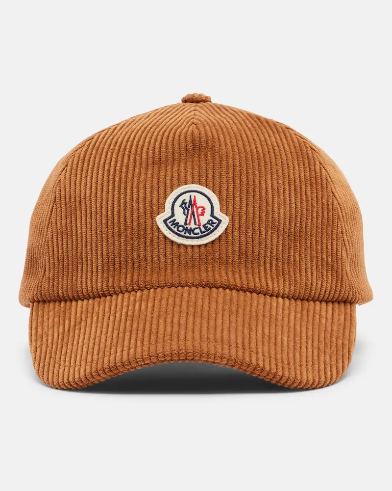 Moncler Baseballcap aus Cord Braun