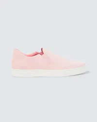 Manolo Blahnik Slip-Ons Nadores aus Veloursleder Pink