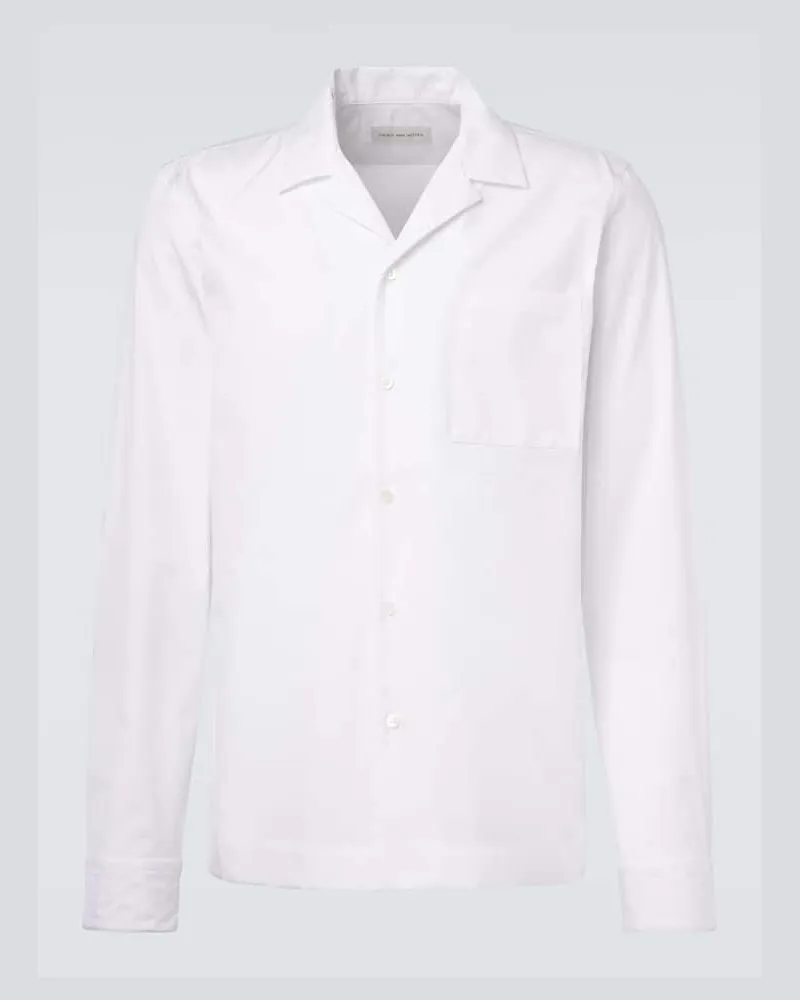 Dries van Noten Hemd aus Baumwollpopeline Weiß