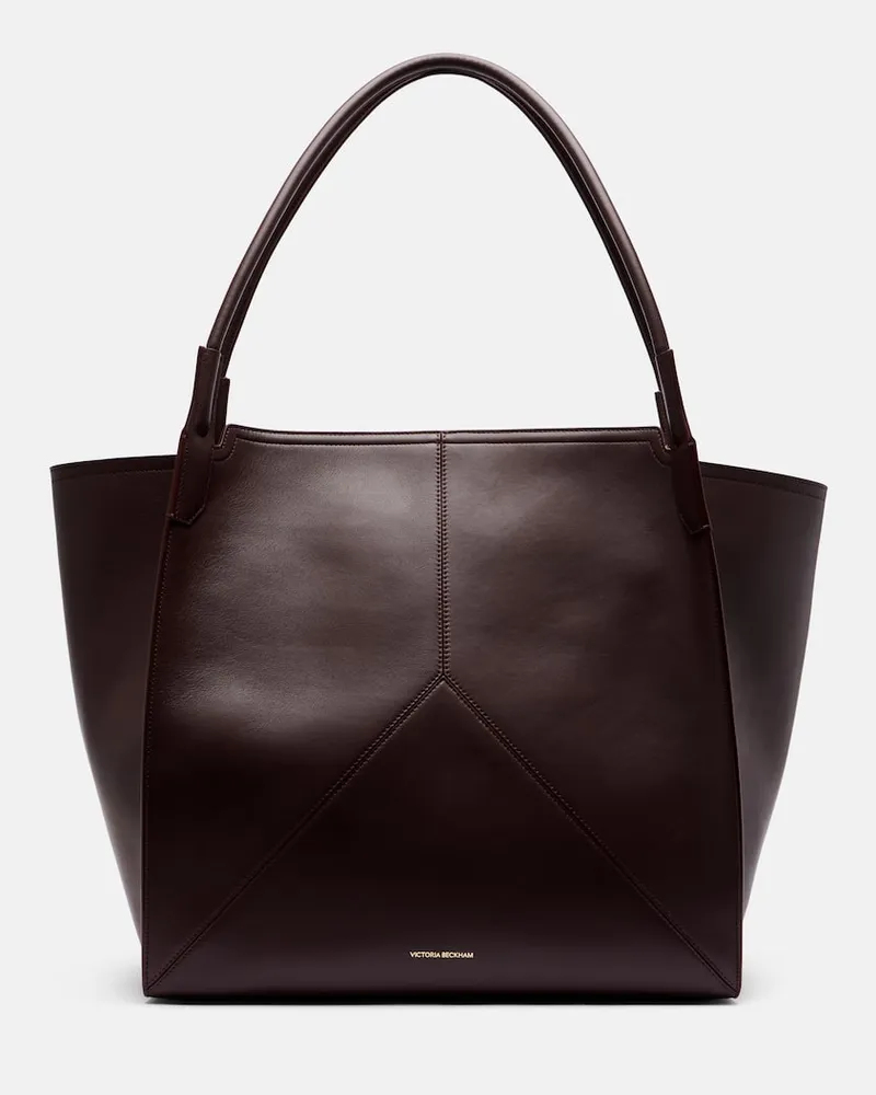 Victoria Beckham Tote Bag Victoria Large aus Leder Burgunderrot