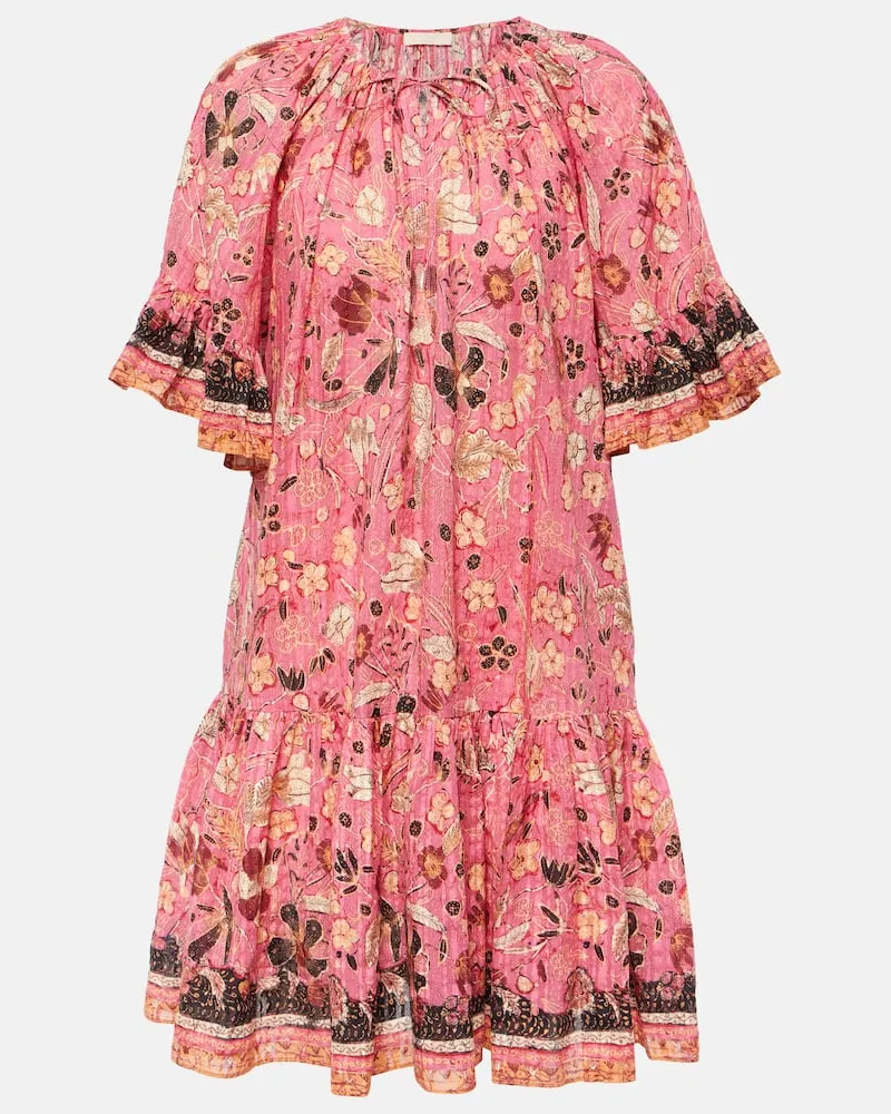 Ulla Johnson Minikleid Malie aus einem Baumwollgemisch Pink