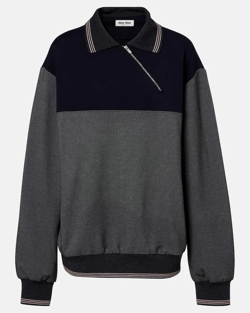 Miu Miu Polopullover Grau