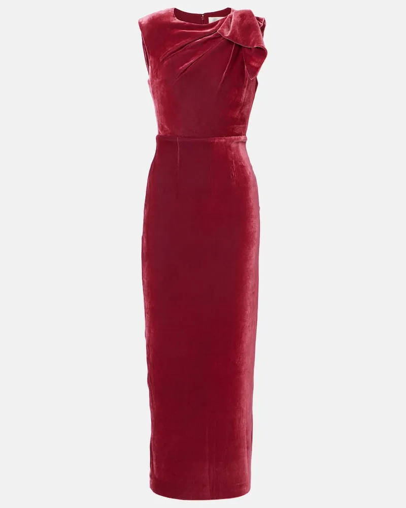 Roland Mouret Maxikleid aus Samt Rosa