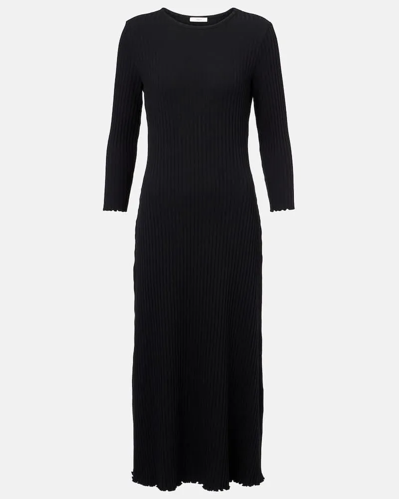 Vince Maxikleid aus Rippstrick Schwarz
