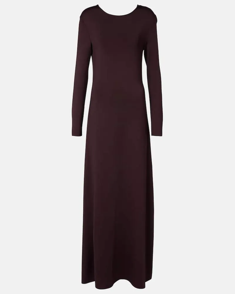Bottega Veneta Maxikleid aus Strick Burgund