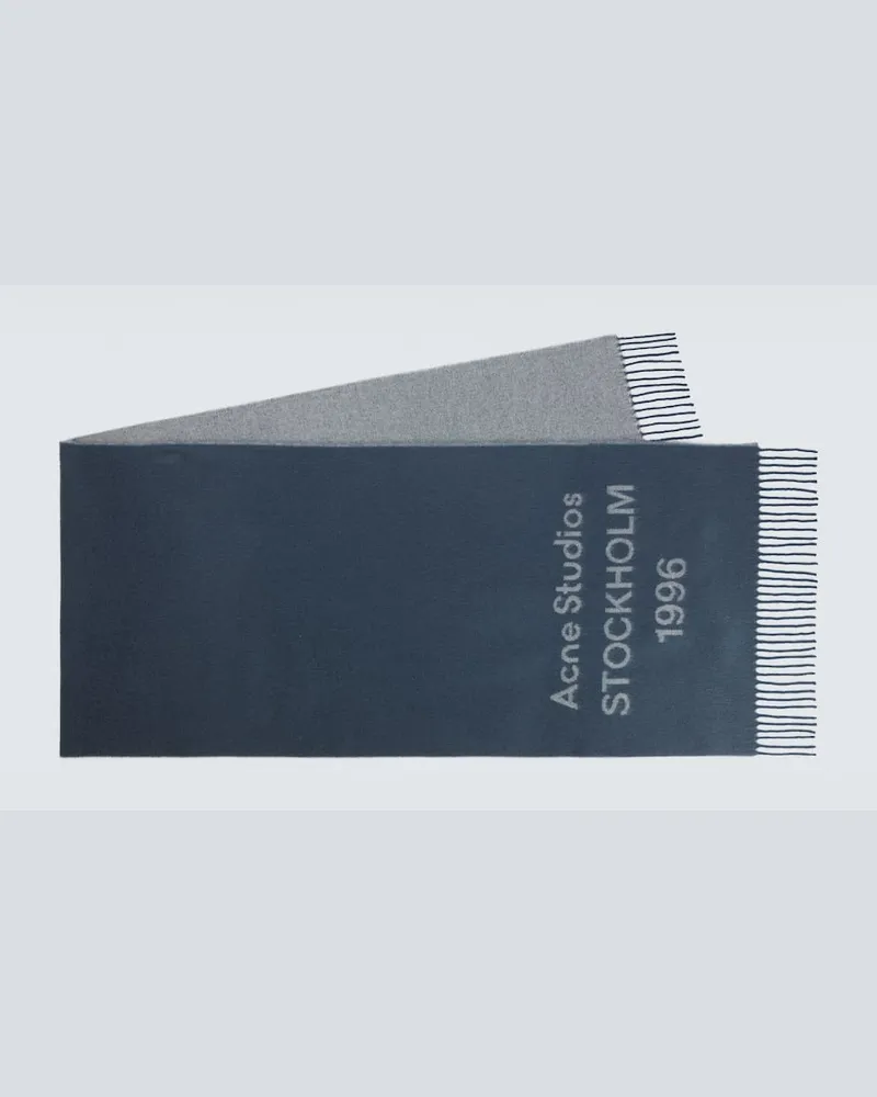 Acne Studios Schal aus Wolle Blau