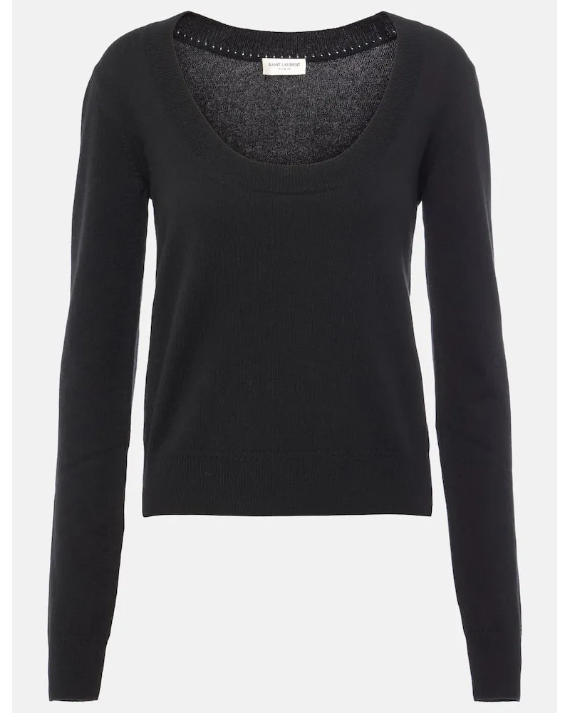 Saint Laurent Pullover aus Wolle Schwarz