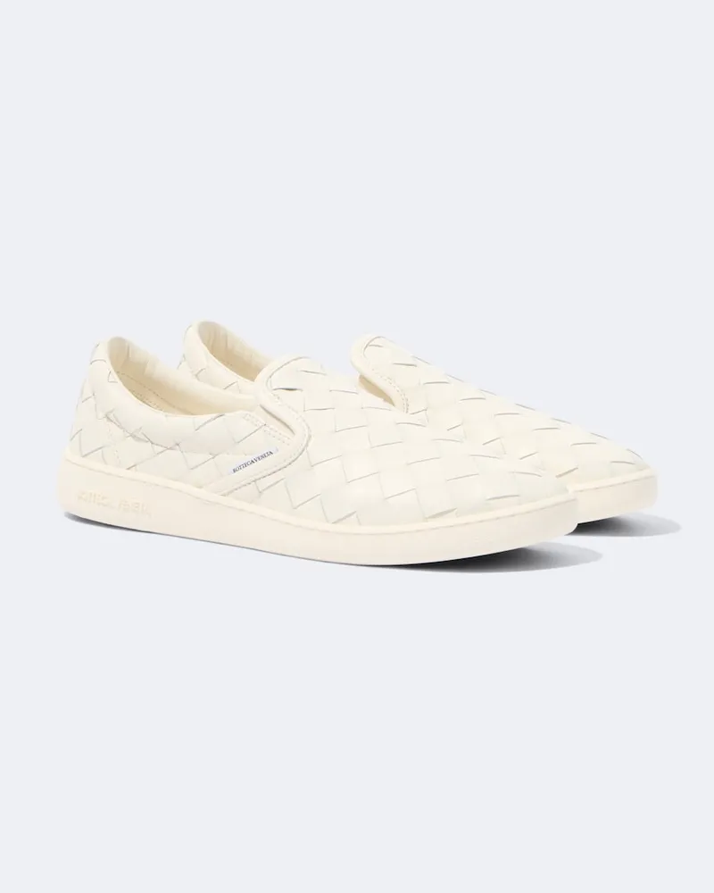 Bottega Veneta Slip-on-Sneakers Sawyer aus Leder Weiß