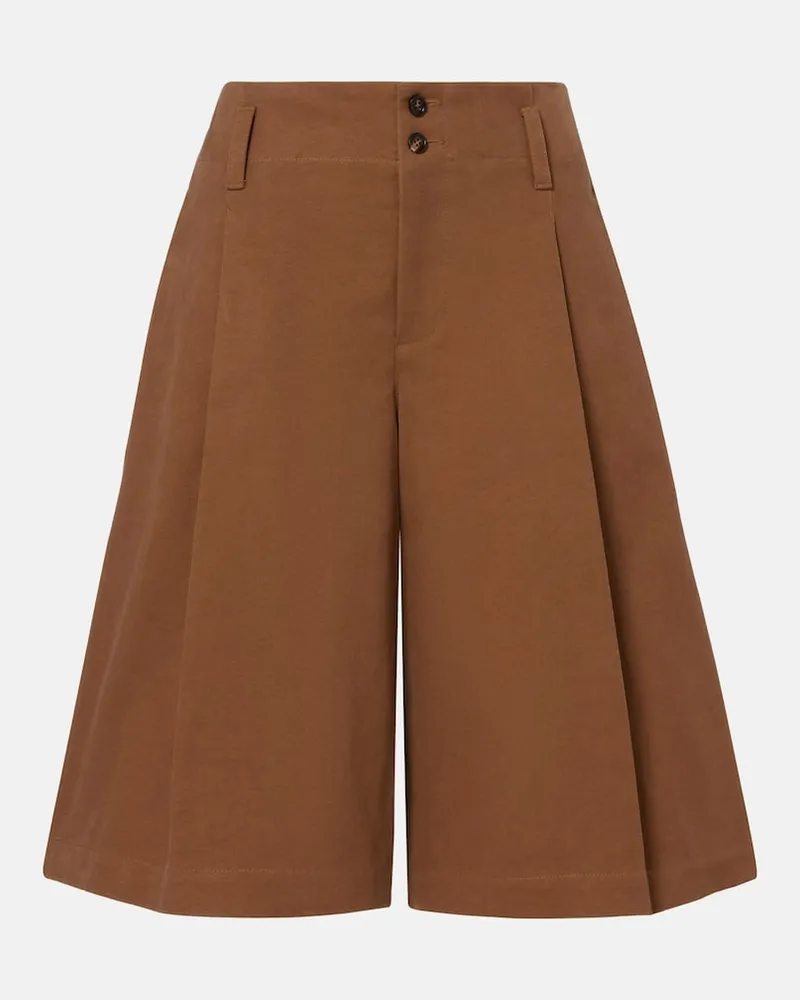 Chloé Chloé Bermuda-Shorts aus Baumwoll-Canvas Braun