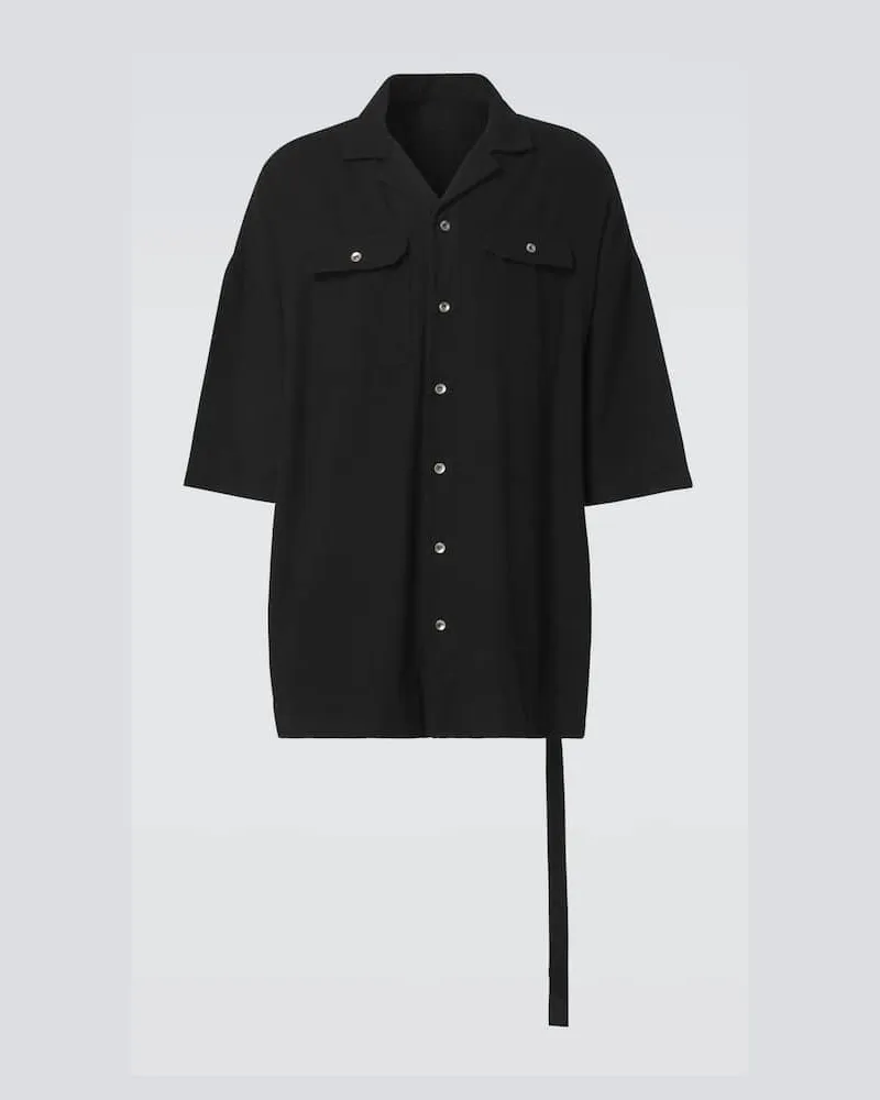Rick Owens Oversize-Hemd Magnum Tommy aus Baumwolle Schwarz