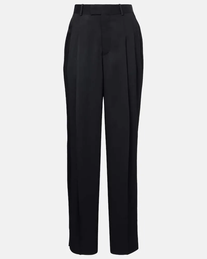 Bottega Veneta High-Rise-Hose Schwarz