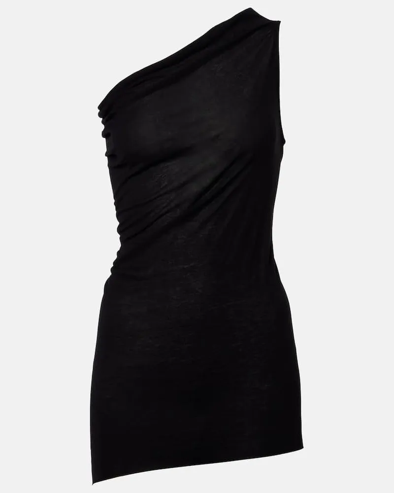 Rick Owens One-Shoulder-Top Schwarz