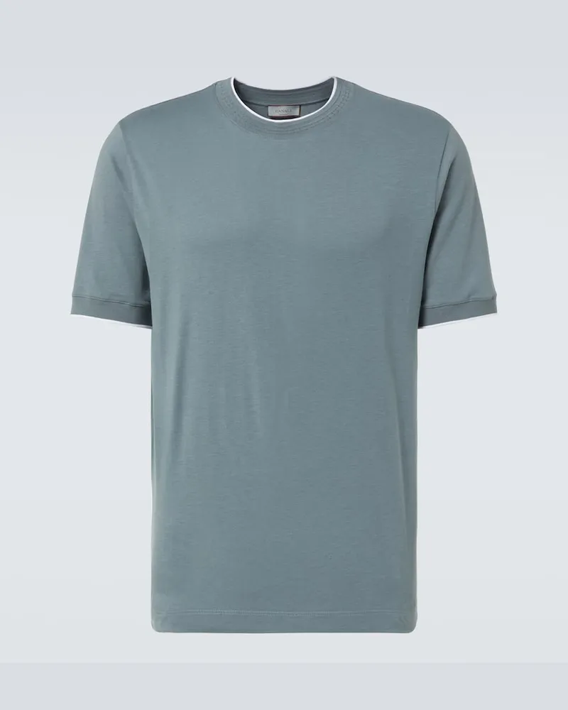 Canali T-Shirt aus Jersey Blau