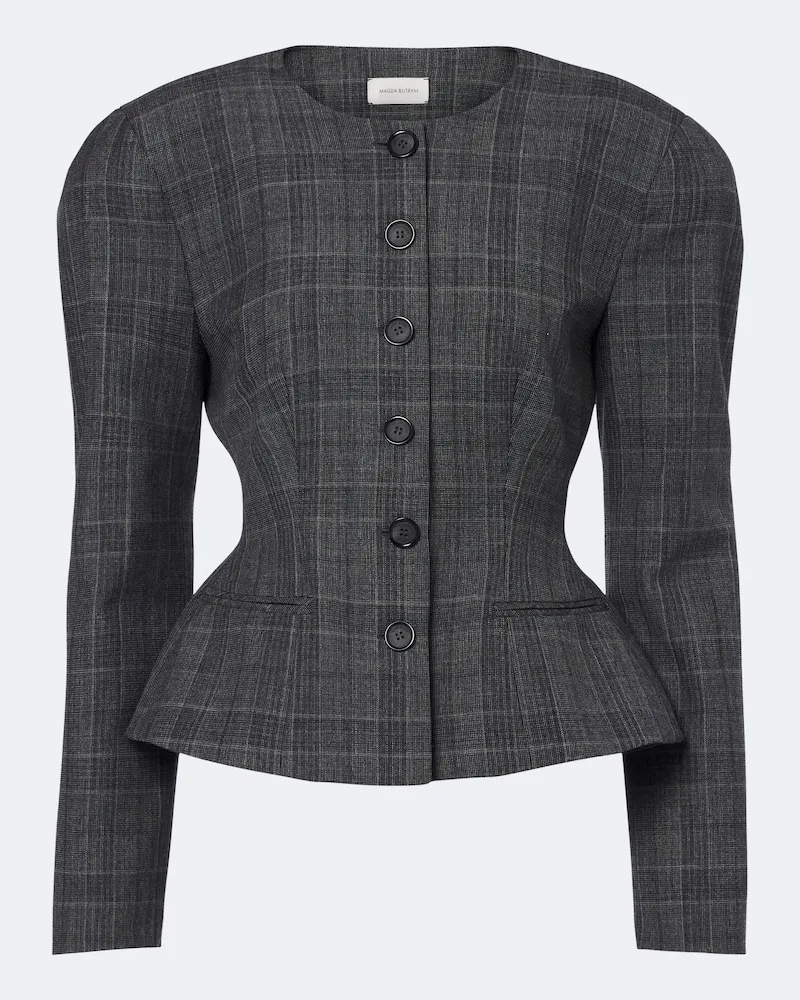 Magda Butrym Blazer aus Schurwolle Grau