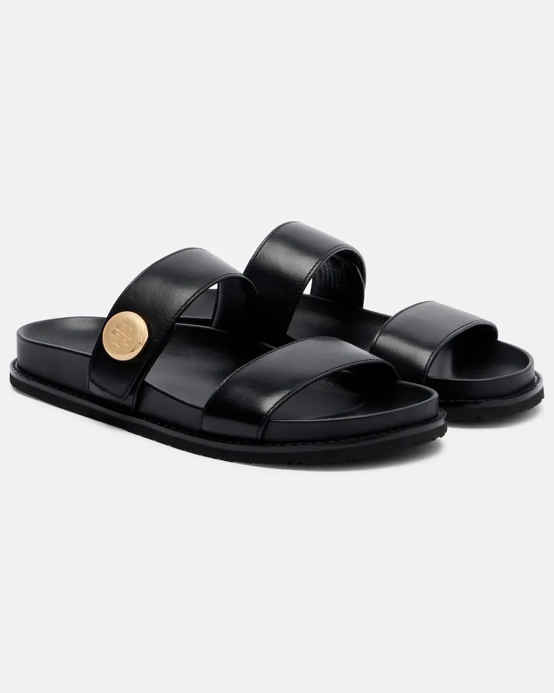 Tory Burch Sandalen Romy Sport aus Leder Schwarz