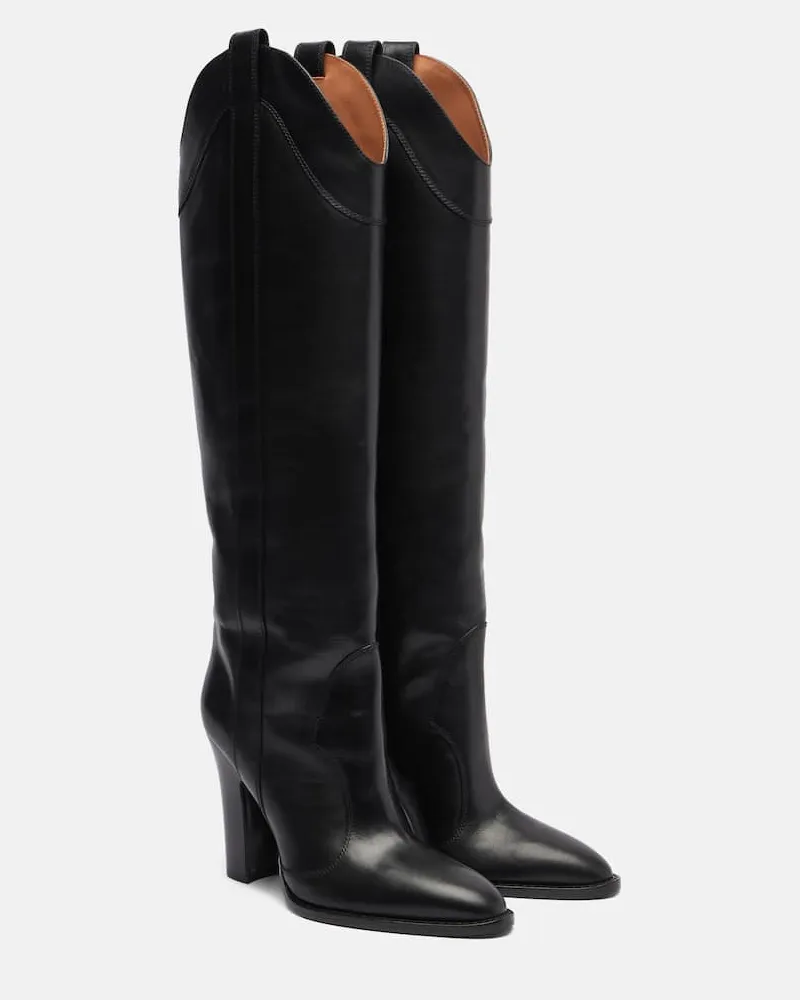 Paris Texas Stiefel Lavinia 100 aus Leder Schwarz