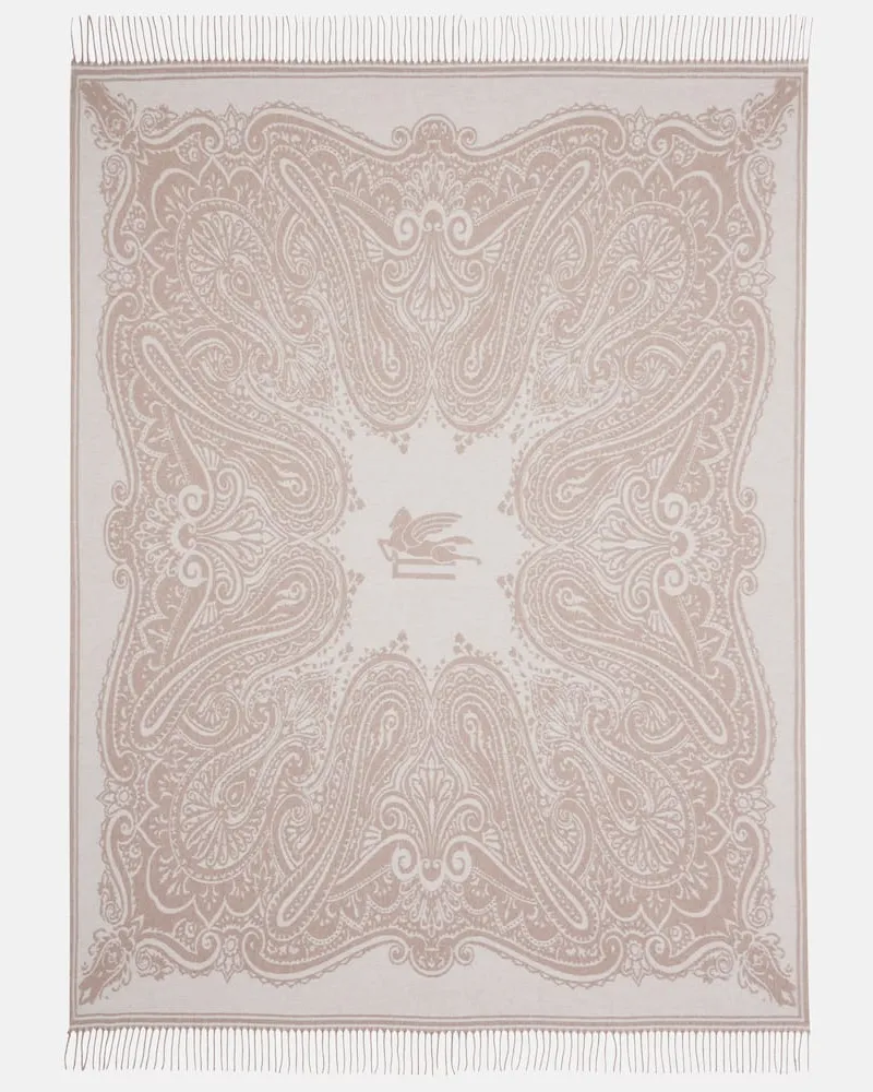 Etro Plaid Alocasia aus Wolle Beige