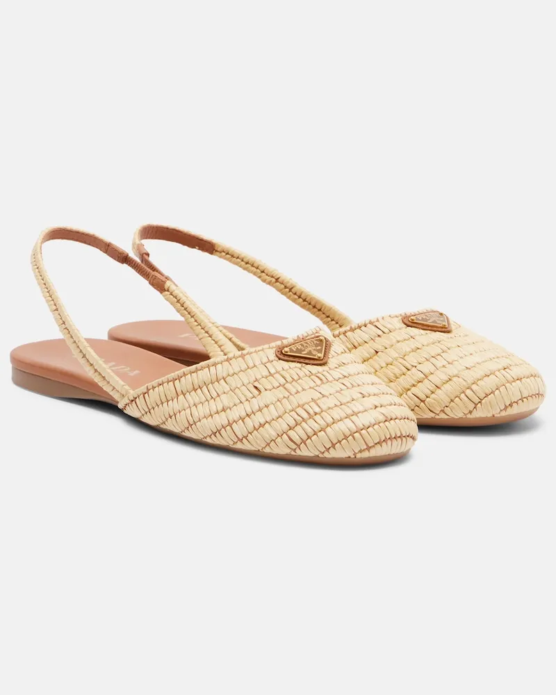 Prada Slingback-Ballerinas Beige