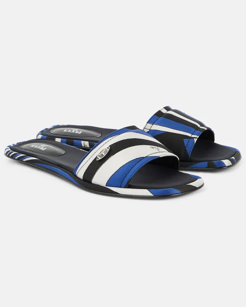 Emilio Pucci Pantoletten Yummy Iride Blau