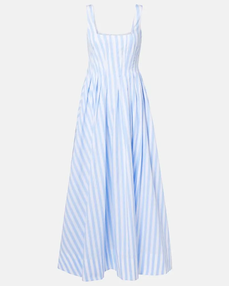 SPORTMAX Midikleid Filmato aus Baumwollpopeline Weiß