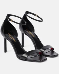 Saint Laurent Sandalen Amber 85 aus Leder Schwarz