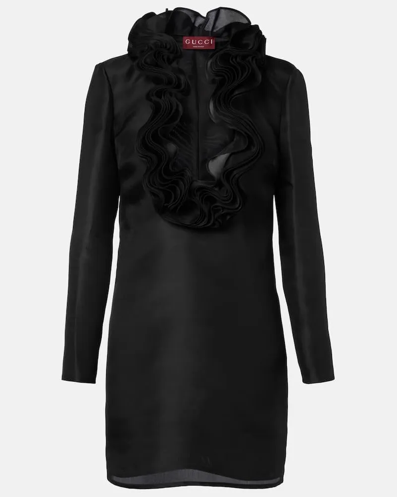 Gucci Minikleid aus Seide Schwarz