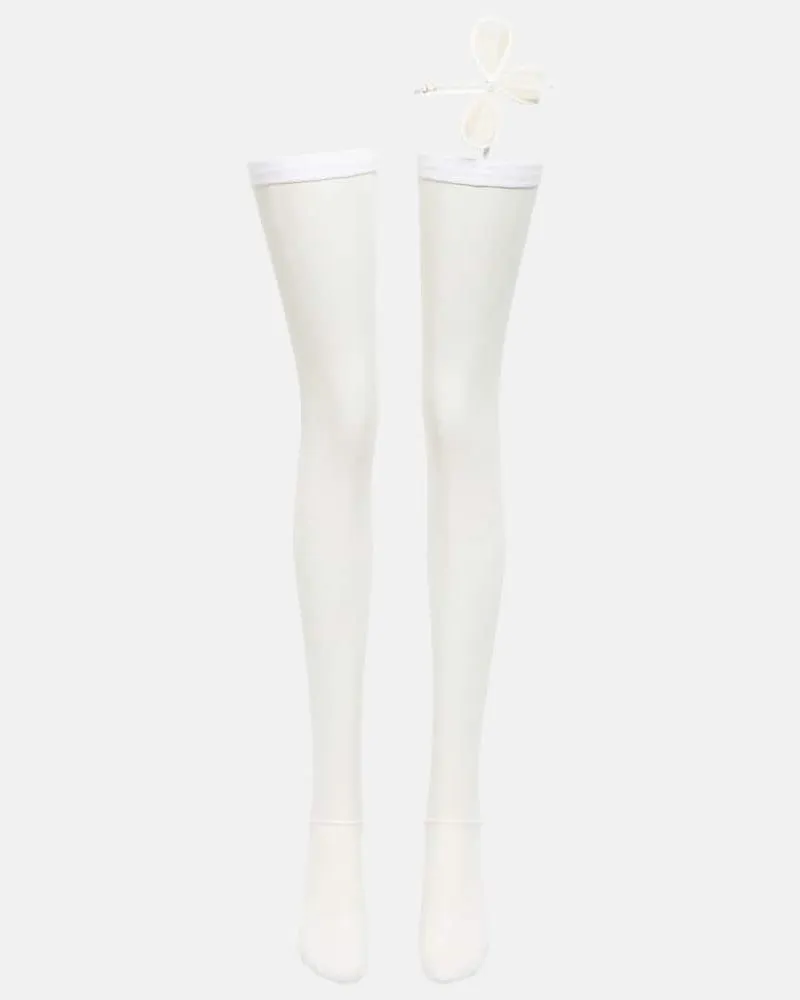 Nensi Dojaka Bridal Strumpfhose aus Tüll Weiß