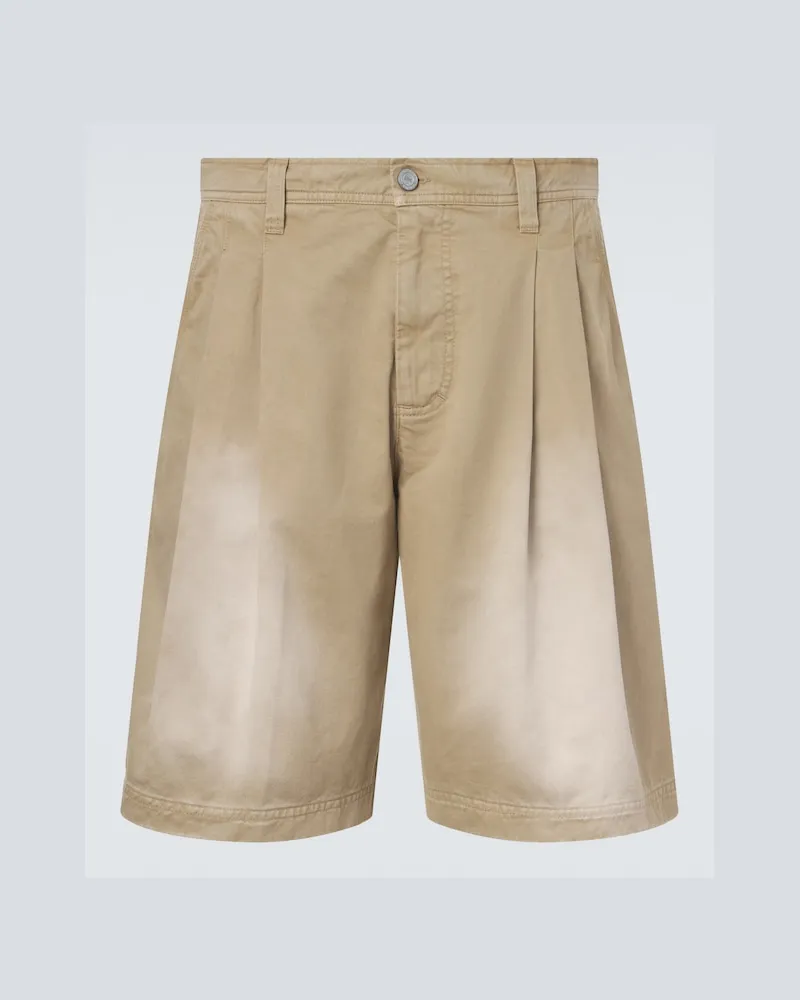ERL Bermuda-Shorts aus Baumwoll-Twill Beige