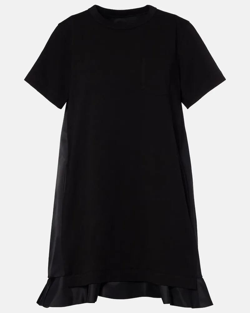 Sacai Minikleid aus Baumwolle Schwarz